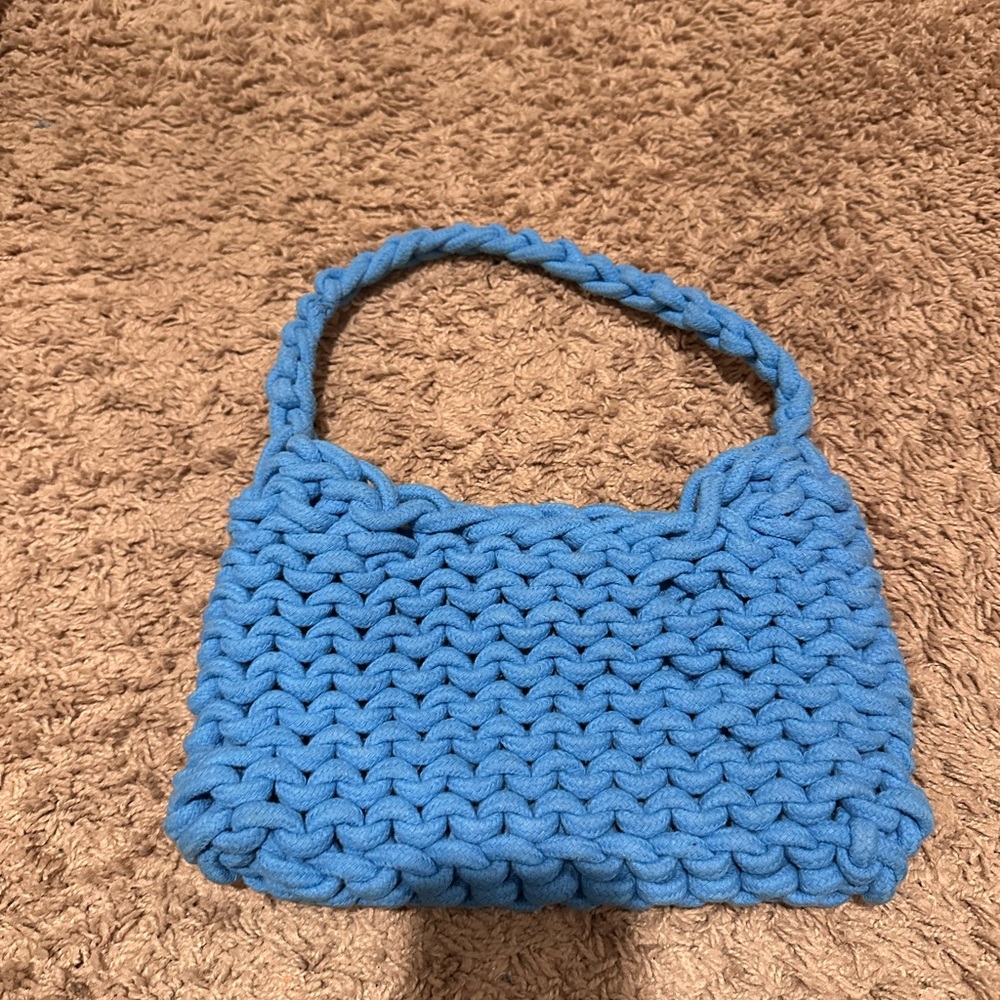 A New Day Sky Blue Braided Handbag